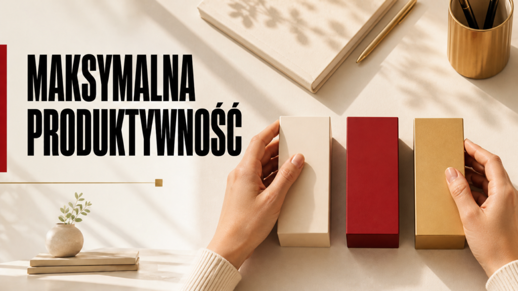 Dłonie układające trzy bloki priorytetów dla maksymalnej produktywności
